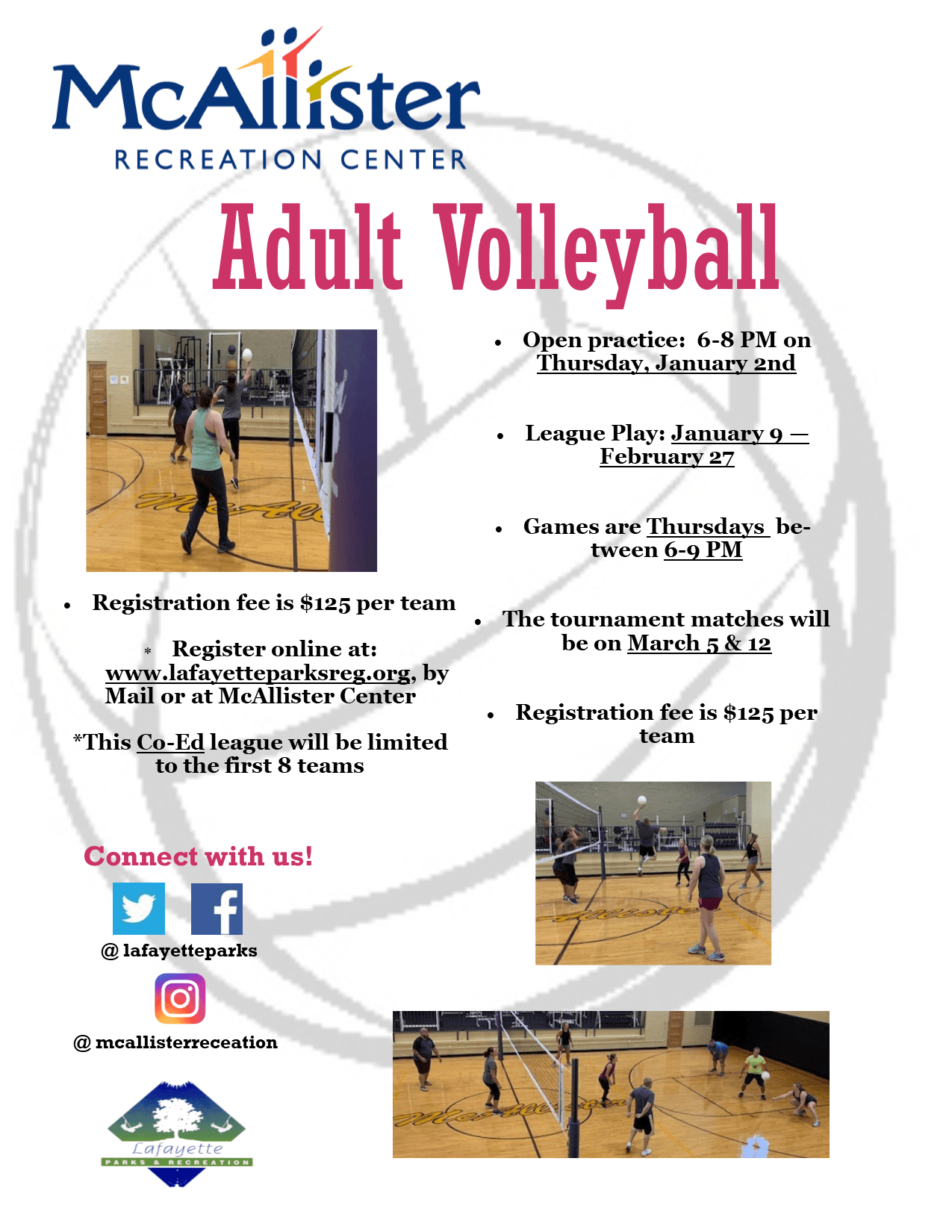 2020 Winter Adult Volleyball reg