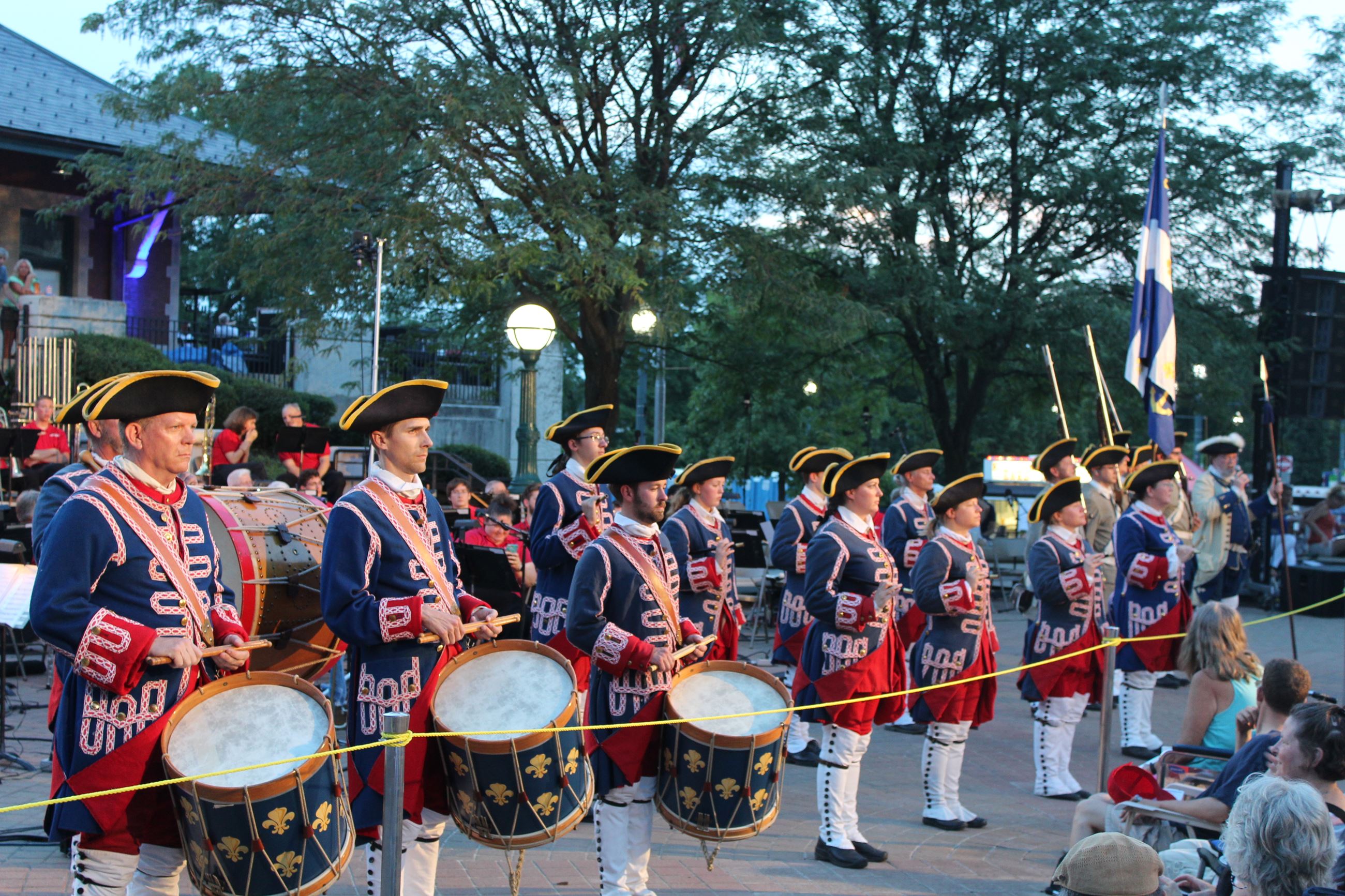 Voyageurs Drum & Fife Corps at Riehle Plaza