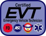 Certified EVT - Emergency Vehicle Technician - Emergency Program Logos