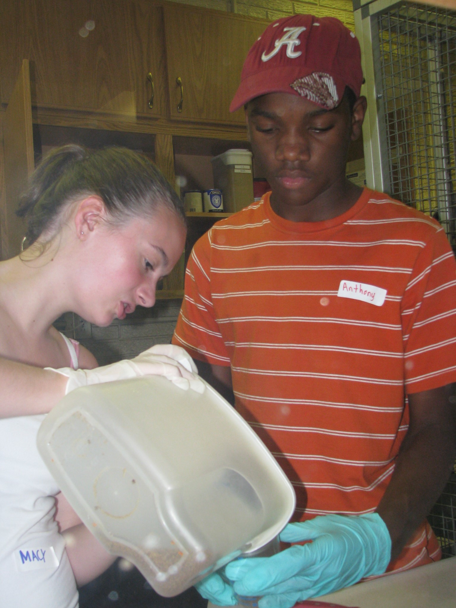 Macy and Anthony prepping trays.JPG
