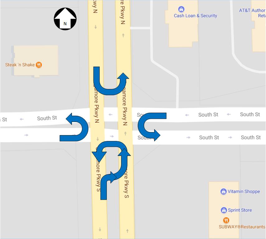 Sagamore Pky  South St U Turn