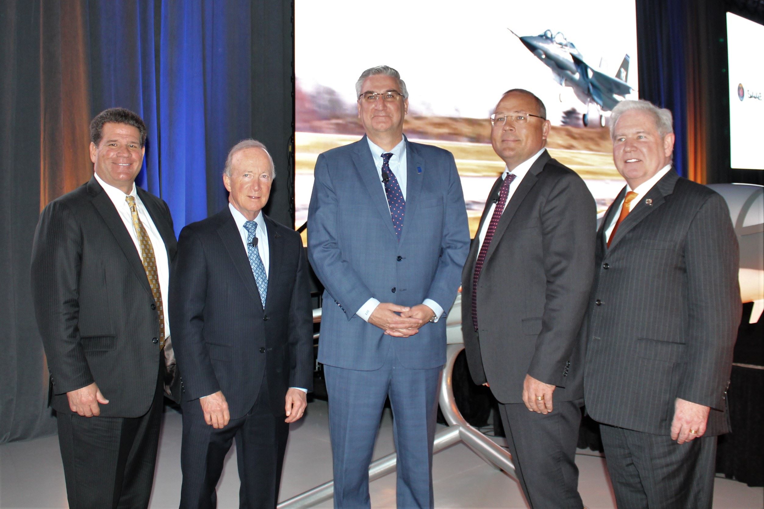 Local government leaders joined Saab officials for announcement